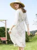 I BELIEVE YOU Dresses For Women Temperament French Style Chiffon Embroidery Dress Slim A Line Womens 2221094269 240401