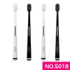 2st Ultra Fine Bamboo Charcoal Tandborstar Set Vuxen Återanvändbara mjuka borst Anti-glid Par Tandbrush Män Kvinnor Hög densitet