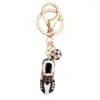 Keychains Cute Rhinestone Crystal Sports Gifts Keychain Soccer Shoes Football Key Chain Ring Holder Pendant Keyring