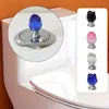 Toiletstoelbedekkingen spoelen Druk op Crystal Rose Flower Tank Knop Multicolor Push Switch Transparant Aid Multi