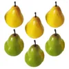 Party Decoration 6pcs Office Decorations Fake Pears Supermarket Peer Ornament Fruit Shop Model Fruit