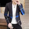 Herrenanzüge Anzug Jacke Männer Frühling Herbst Dünne Single Blazer Männliche Mode Slim Persönlichkeit Outwear Britisch -Style Casual One Button Outkoat