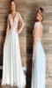 Плюс размеры специальные платья с длинным рукавом кружевные аппликации v Шея шифоновые летние пляжные платья бохо. Вечерние платья Pro7052704