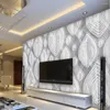 Wallpapers Milofi Custom Large Wallpaper Mural 3D Minimalist Abstract Three-dimensional Leaf Art Background
