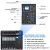 Amplificateur Mélangeur sonore audio professionnel Depusheng DT8 8/12 canal Bluetooth USB 48V Phantom Mixing Console pour PC DJ Amplificateur Karaoke