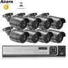 Système Azishn Face Detection 8ch Poe NVR CCTV Système Kit HD 5MP H.265 AUDIO APPLICER BULLET IP CAME CAMER