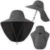 Summer Sun Hats UV Protection Outdoor Hunting Fishing Cap for Men Women Camping Visor Bucket Hat With Neck Flap Fisherman Hat 240327