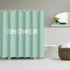 シャワーカーテンワールド純粋な色入浴カーテンバスルーム12フック付きホームデコ無料船