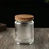 Bouteilles de rangement thé peut contenant des contenants hermétiques pour aliments transparents en verre transparent couvercle scellé
