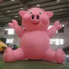 Gratis fartyg utomhusaktiviteter som annonserar 4m/5m/6m/10 m jätteblåsbar rosa grismodell Anpassad luftballong djur replika tecknad film