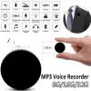 Inspelare Mini Audio Recorder Badge Pin USB U Disk Voz Pocket Small Digital Wearable Voice Activated Sound Recording Music Player Gadget