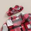 Clothing Sets 1-4years Baby Girls 3pcs Outfits Sleeveless Tulle Dress With Plaid Coat Headband Set Infant Spring Clothes