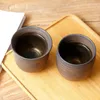 كؤوس الصحون Whyou 1piece Retro Tea Cup Ceramic Pottery Tureen Japanese Highs Highs من أدوات مائدة العمل