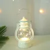 Świece Halloween Dekoracja Mała lampa olejowa Świąteczna retro przenośna lampa LED Kreatywna bara