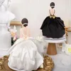 Fournitures de fête de mariage Dame robe cupcake topper arrière silk jupe gabe gâteau fille anniversaire décorations