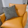 Kudde Black Pillows Geometric Case Decorative Cover för soffan 50x50 Moderna hemdekorationer