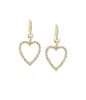 Hoop Huggie Whole Jewelry Catalogue Both Two Heart Zircon Gold Tone Pave Earring For Lady 4cm4809656