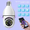 Kameror Ny E27 Bulb Camera 1080p HD Wireless Security Camera 2 Way Audio Infrared Night Vision 360Gree Panoramic 2.4 GHz WiFi Monitor