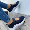 Chaussures décontractées baskets en mailles respirantes pour la plate-forme de coin de la mode pour femmes