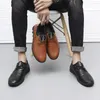 Casual Shoes Leather Men's Spring 2024 Business Soft-Soled Non-Slip Breattable All-Match Footwear