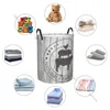 Sacs à linge Dirk Panier Organisateur pliable Ferme Pigle de cochon de vache frais sur les vêtements de clôture en bois Hamper Hamper Home Rangement