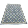 Mattor retro matta blå/beige handgjorda ullmatta säkert antislip modern heminredning vardagsrum sovrum crawling matta