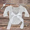 Rompers Pudcoco Born Baby Girls Bow Lace Romper Po Clothing Flowers Hair Band Set Pography Props Jumpsuit Playisuit Clothes