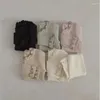 Set di abbigliamento 2024 Spring baby maniche lunghe set da casa set neonato ragazza versatile pantaloni da fondo versatile