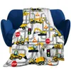 Blankets Excavator Flannel Throw Blanket For Boys Tractor Toy Gift Kid Car Lover Super Soft Lightweight Teen Bedding Sofa Decor Chair