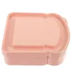 Plattor Toast Shape Holder Sandwich Box Dressing Containrar Små mellanmål Containrar utomhus