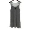 2024 summer new slimming Shimmering drill hand stitched vest dress size