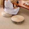 Kudde runt halm pouf säte väv pastoral vind handvävd tatami matta yoga ceremoni meditation pad golv futon