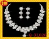 STOCK 2021 Romantic Pearl Designer With Crystal Cheap Two Pieces Earrings Necklace Rhinestone Wedding Bridal Sets Jewelry Set Jewe7000447