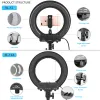 Monopods Travor LED Light Light 14 pouces Dimmable Ringlight With Trépied Phone Portez pour Studio Rink Lamp Photography Photography Maquillage YouTube