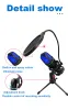 Monopods RGB Kondensator Mikrofon Wired Desktop TripoD USB MIC för inspelning av Live Gaming Video Buller Reduction Microphone