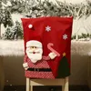 Cubiertas de silla portada de navidad decoración de la espalda para el año casero comedor slip aletas