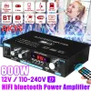 Förstärkare 110240V 600W Hemma digitala förstärkare Audio Bluetooth Amplifier Subwoofer Amplifier Home Theater Sound System Mini Amplifier