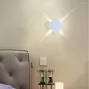 Lampe murale LED Chambre de chevet Cross Star Projection Light Decoration intérieure Salon Asle Conce Round Square Aluminium