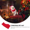 Abbigliamento per cani Pet Babbo Natale Cappello di Natale Cappelli di bellezza Canna di bellezza Cat Cat Christmas Inverno Decorativo Decorativo Accessori del copricapo