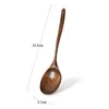 Ensembles de literie Naturel Handle Handle Spoon en bois Japonais Rice Mythme Mythme Cuisine Ustensiles Portable Table Vole des accessoires