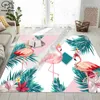 Dywany flamingo wzór dywanu kwadratowy przeciwśrzucony mata podłogowa 3D dywan bez poślizgu jadalnia mieszka miękka sypialnia