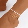 Jewelry Beach Star Feet Feet Feet Minimalist Feet Decoration Fashion Fashion Imitation Pearl Poly Feet Chain