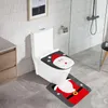 Toilet Seat Covers Christmas Gnome Santa Cover Floor Mat Set Festive Bathroom Decoration And Gift Supplies Holiday