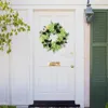 Fleurs décoratives 16 pouces Hortensia Wreath Artificial Flower Front Door Simulation Farmhouse de printemps extérieur