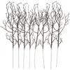 Fleurs décoratives 8 PCS Halloween Simulation 6 Fragage Brandue noire Scène de décoration Plantes vase décorer en plastique Twigs DIY BRANCES