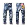 Jeans maschile jeans jeans blu nero pantaloni strappato migliore versione magra sciolta in stile italia moto moto jeans rock