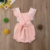 Vêtements Ensemble Boutique Girl Vêtements Toddler Né Baby Girls Girls Lace Sans manchettes Bodys Suit Backless Tenues 0-18M