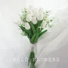 Fiori del matrimonio Vero touch Bouquet di fiori di tulipano artificiale per decorazione nuziale Disposizione di decorazioni da giardino per la casa matrimoniale