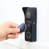Coupée de porte câblée avec caméra 1080p Panneau d'appel Panneau de porte pour la porte vidéo Système d'interphone 160 ° Téléphone RFID IC Carte de carte