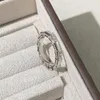 Hochversion Schlangenknochenring mit Frauen glatte Oberfläche und 18k Roségold modisch leichter Luxus Full Diamond Matching Ring Größe 6/7/8